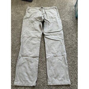 Lucky Brand Straight Khaki Chino Pants Mens Size 34 Flat Front Pockets Preppy